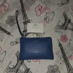 Coach Blue Wristlet